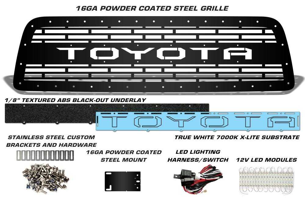 300 Industries, 1 Piece LED X-Lite Steel Grille for Toyota Tundra 2007-2009