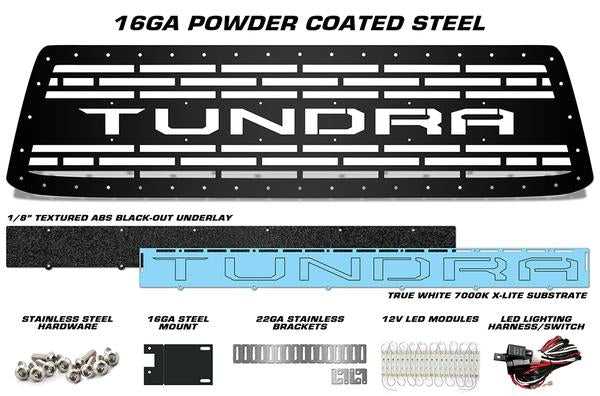 300 Industries, 1 Piece LED X-Lite Steel Grille for Toyota Tundra 2010-2013