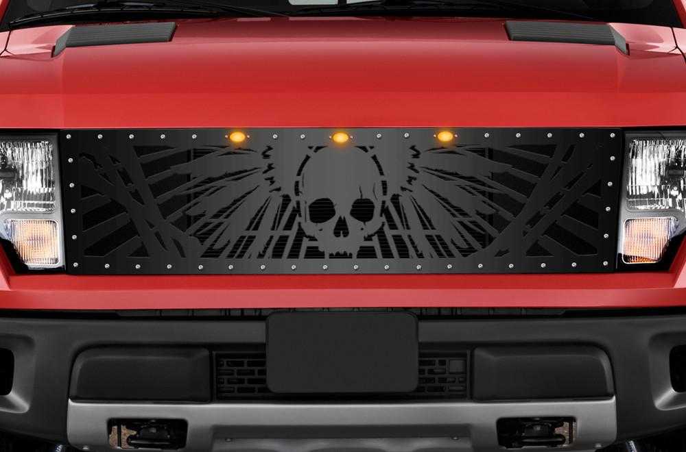 300 Industries, 1 Piece Steel Grille for Ford Raptor SVT 2010-2014 - WRATH