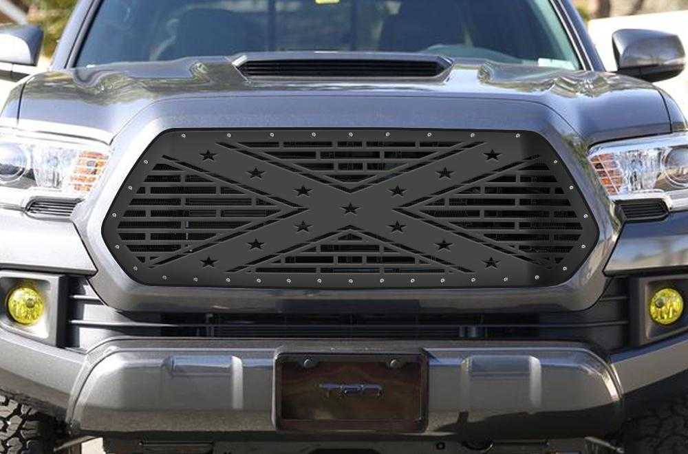 300 Industries, 1 Piece Steel Grille for Toyota Tacoma 2016-2017 - REBEL YELL