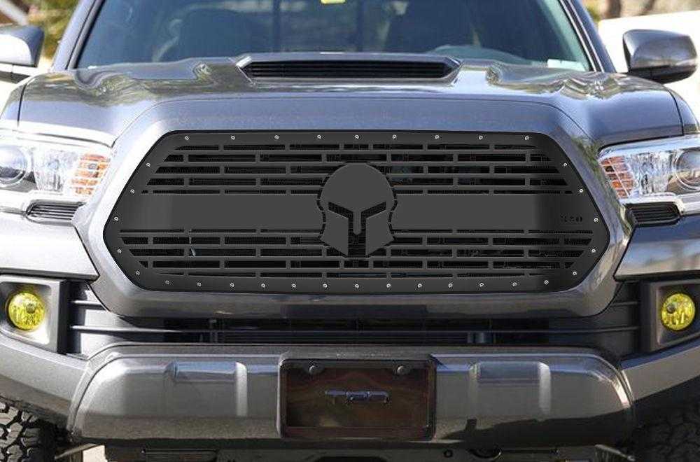 300 Industries, 1 Piece Steel Grille for Toyota Tacoma 2016-2017 - SPARTAN