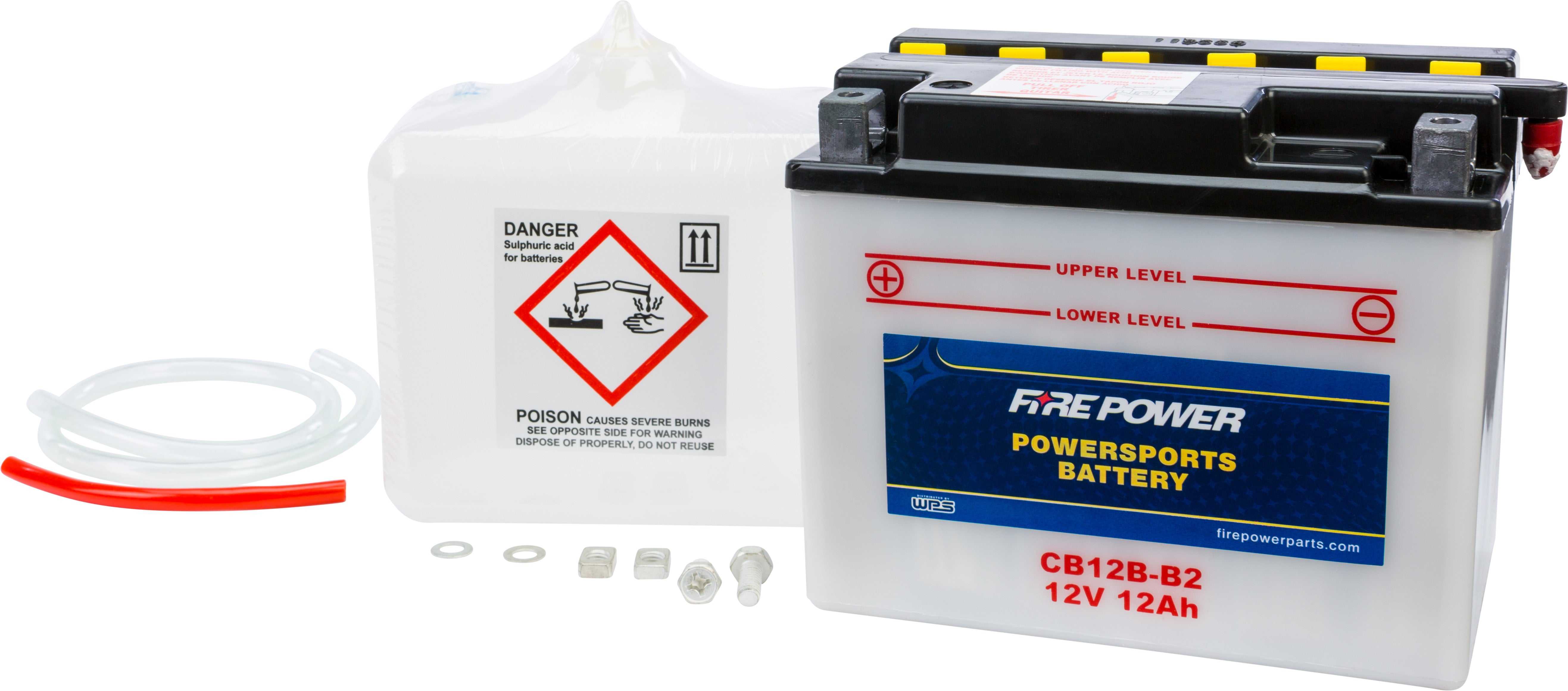 FIRE POWER, FIRE POWER BATTERY W/ACID CB12B-B2 12V HEAVY DUTY CB12B-B2